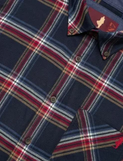 MCS FRANCK REG COT PE M SHIRT - Flanellskjortor DARK SAPPHIRE