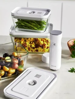 Zwilling Fresh & Save, Vakuum box set S/M/L Grå Glas - Köksförvaring GREY New