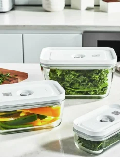 Zwilling Fresh & Save, Vakuum box set S/M/L Grå Glas - Köksförvaring GREY New