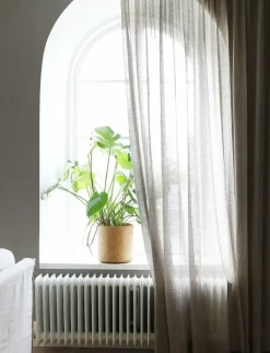 Mimou Gardin Kelly hellinne dubbel bredd - Gardinlängd NATURAL Hot