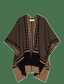 BUSNEL GARNETTE poncho BB JAQUAR - Ponchos & capes BLACK/ SALTY CARAMEL Online