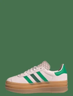 adidas Originals GAZELLE BOLD J - Låga sneakers ALMPNK/COUGRN/GOLDMT New