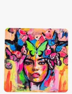 Glasunderlägg 9cm fyrkantig, Coming Back to Life - Brickor|Carolina Gynning New