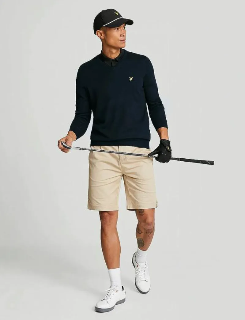 Golf V Neck Pullover - Stickat|Lyle & Scott Sport Online