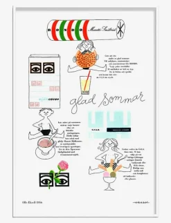 Olle Eksell Ögon - 1956 - Happy Summer - Illustrationer MULTICOLOUR