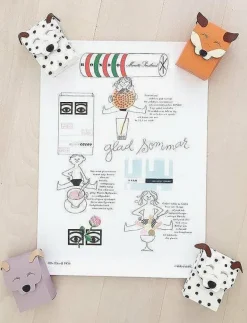 Olle Eksell Ögon - 1956 - Happy Summer - Illustrationer MULTICOLOUR