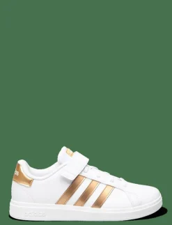 adidas Sportswear GRAND COURT 2.0 EL K - Låga sneakers FTWWHT/FTWWHT/MAGOLD Outlet