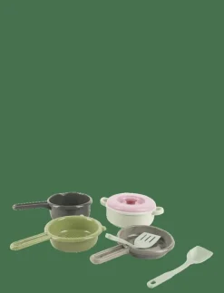 Dantoy GREEN BEAN POT-SIEVE-PAN 7 PCS - Tillbehör till leksakskök VARYING Clearance