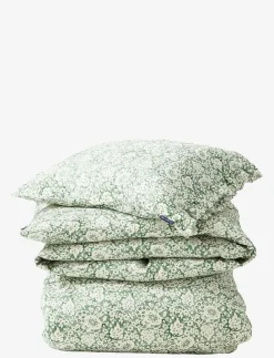 Green Floral Printed Cotton Sateen Bed Set - Påslakanset|Lexington Home Online