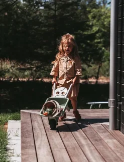 Dantoy garden wheelbarrow set -plastic wheels - Trädgårdsredskap GREEN Clearance