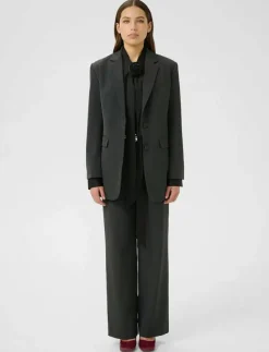 Gestuz GZerle MW pants - Kostymbyxor DARK GREY MELANGE Online