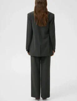 Gestuz GZerle MW pants - Kostymbyxor DARK GREY MELANGE Online