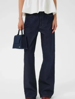 Gestuz GZsummer HW wide jeans - Vida byxor UNWASHED DENIM Discount