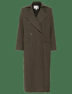 Gestuz GZzinka long coat - Ullkappor DARK MOLE Best