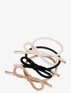 Hair Tie Bow Metal Plain 3-Pack - Hårsnoddar|Corinne Clearance