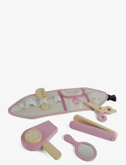 Dantoy HAIRDRESSER SET WOODEN IN GIFT BOX 6 PARTS - Låtsassmink & Accessoar MIXED COLOURS New