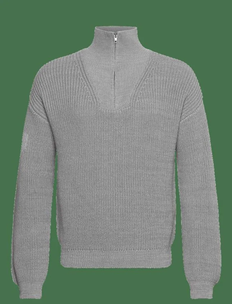7 DAYS Active Half Patent Knit - Stickat 016 GREY MELANGE Sale