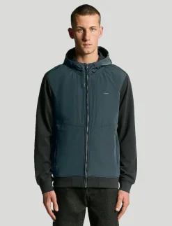 Half Raglan Hybrid Hoodie - Hoodies|Lyle & Scott