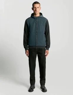 Half Raglan Hybrid Hoodie - Hoodies|Lyle & Scott