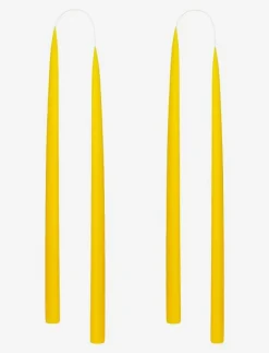 Kunstindustrien Hand Dipped Candles, 4 pack - Kronljus LEMON YELLOW Online