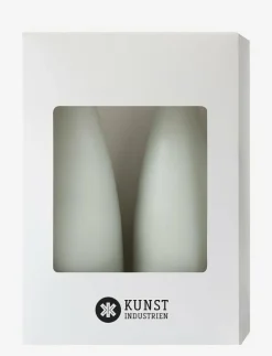 Kunstindustrien Hand Dipped Cone-Shaped Candles, 2 pack - Blockljus LIGHT RESEDA GREEN Clearance