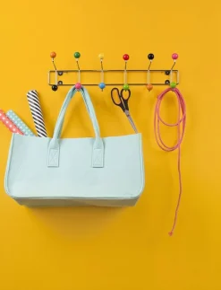 Hat rack Saturnus with coloured assorted balls - Krokar & hängare|present time New