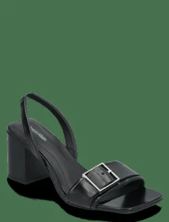 Calvin Klein HEEL SANDAL 70 W/BUCKLE - LTH - Sandaler CK BLACK New