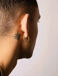 IX Crunchy Edge Earrings - Hoops|IX Studios Clearance