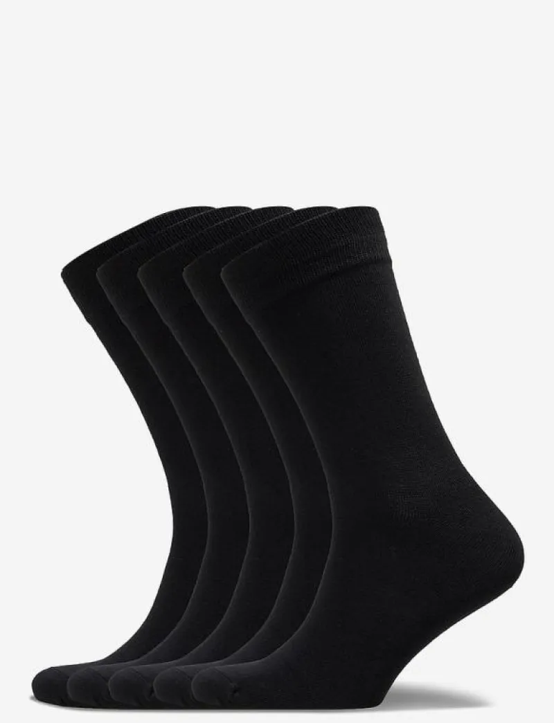 Jack & Jones JACBASIC BAMBOO SOCK 5 PACK NOOS - Vanliga strumpor BLACK Hot
