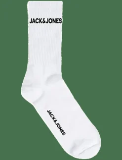Jack & Jones JACBASIC LOGO TENNIS SOCK 5 PACK NOOS - Vanliga strumpor WHITE Hot
