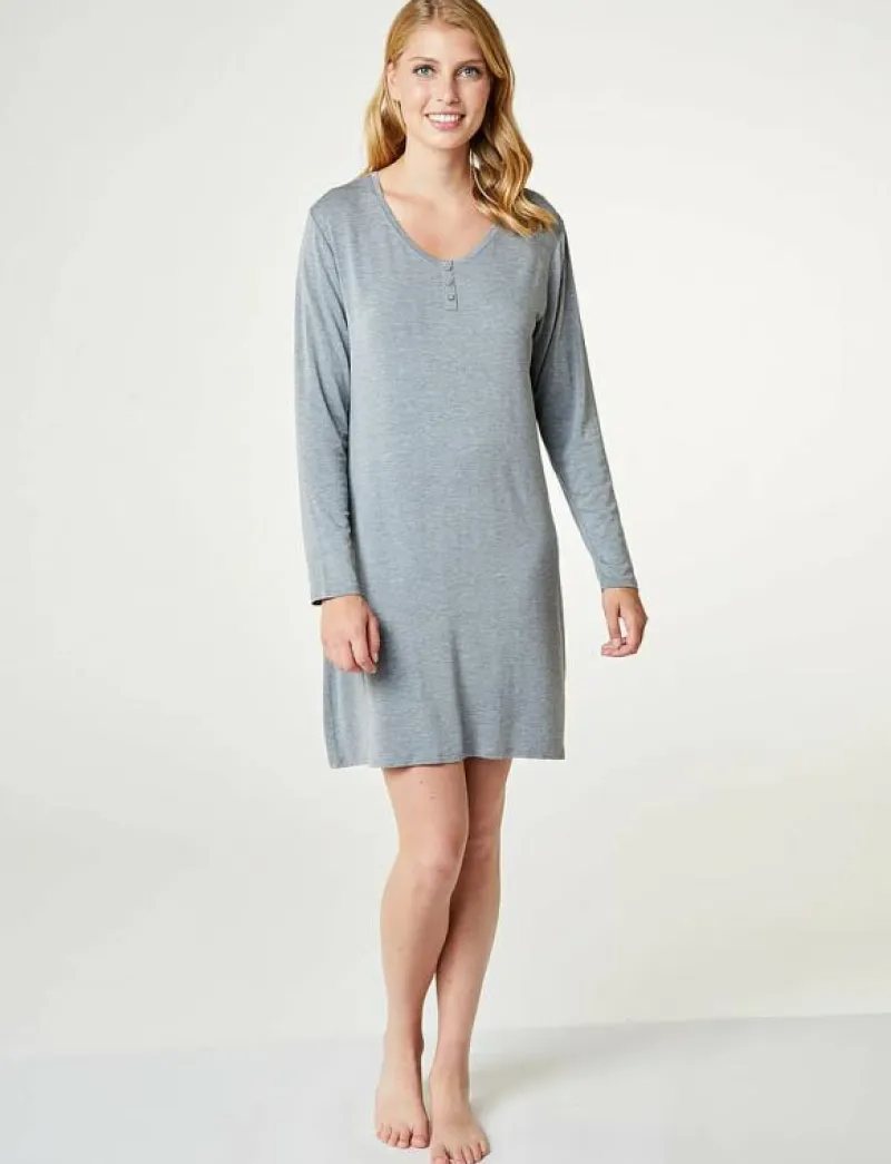 CCDK Copenhagen Jacqueline Longsleeved Dress - Långärmade t-shirts GREY MELANGE Best