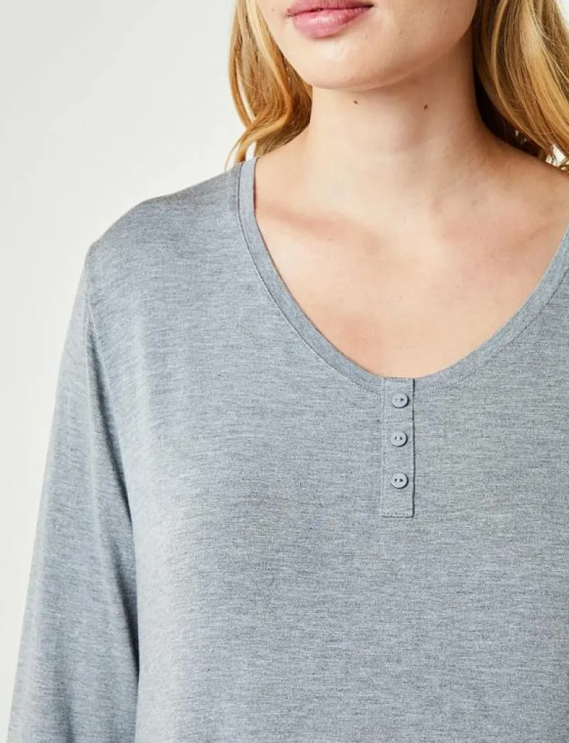 CCDK Copenhagen Jacqueline Longsleeved Dress - Långärmade t-shirts GREY MELANGE Best