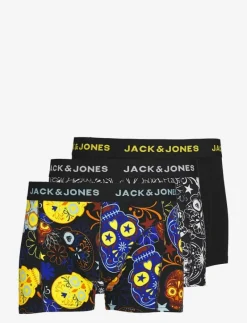 Jack & Jones JACSUGAR SKULL TRUNKS 3 PACK. NOOS - Boxershorts BLACK Outlet