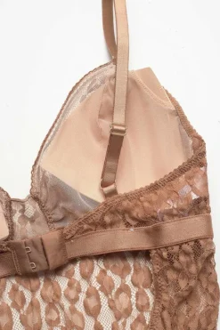 Underprotection Jeanette bodystocking - Bodies & slips CAMEL Sale