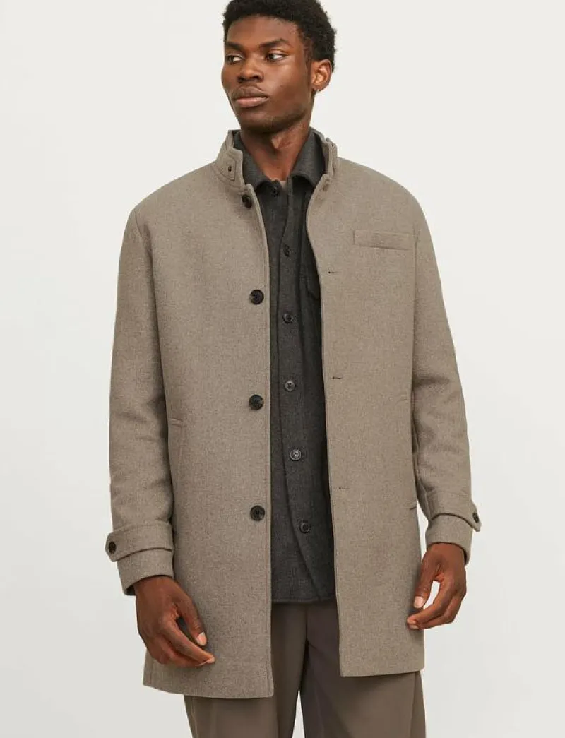 Jack & Jones JJEMELTON WOOL COAT SN - Ullkappor GREIGE Outlet