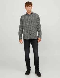 Jack & Jones JJIGLENN JJICON JJ 557 50SPS NOOS - Slim jeans BLACK DENIM Clearance