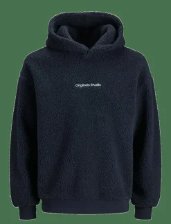 Jack & Jones JORVESTERBRO TEDDY SWEAT HOOD SN - Mellanlager SKY CAPTAIN Hot