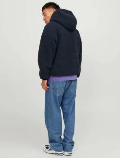 Jack & Jones JORVESTERBRO TEDDY SWEAT HOOD SN - Mellanlager SKY CAPTAIN Hot