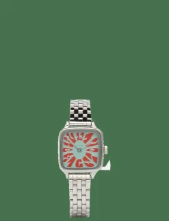 Komono Kate Estate - Analog klocka FLOWER SILVER CORAL Discount