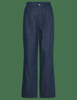 Kendra High waisted rhinestone Jeans - Vida byxor|Malina