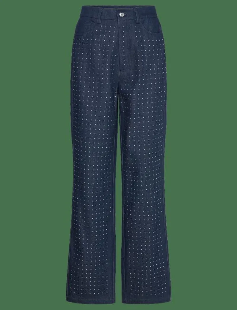 Kendra High waisted rhinestone Jeans - Vida byxor|Malina