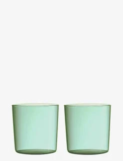Design Letters Kids coloured Eco drinking glass (set of 2 pcs) - Pipmuggar GREEN Hot