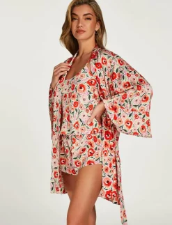 Kimono Satin Funky Floral - Kimonos|Hunkemöller Sale