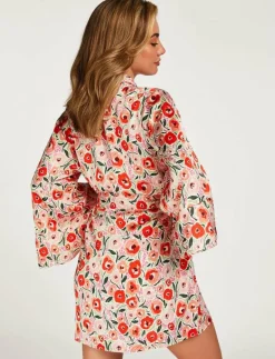 Kimono Satin Funky Floral - Kimonos|Hunkemöller Sale