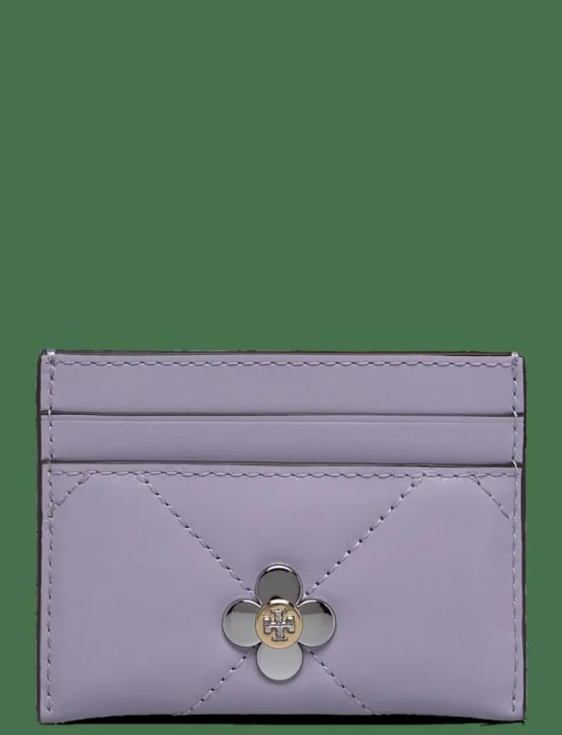 Tory Burch Kira Clover Diamond Quilt Card Case - Plånböcker PURPLE HEATHER New