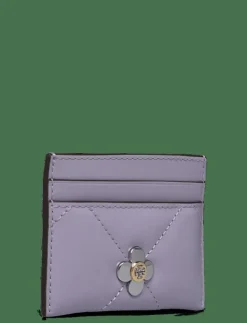 Tory Burch Kira Clover Diamond Quilt Card Case - Plånböcker PURPLE HEATHER New