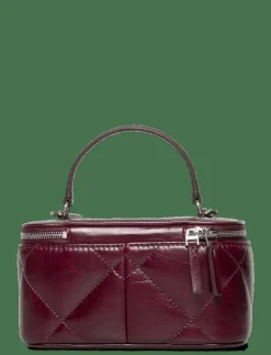 Tory Burch Kira Diamond Quilt Distressed Vanity Case - Necessärer DARK CARMINE Hot