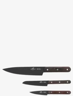 Lion Sabatier Knivset Phenix 3 delar Svart/Trä - Knivset BLACK/WOOD Best