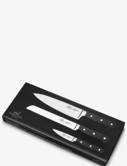 Lion Sabatier Knivset Pluton 3 delar Stål/Svart - Knivset STEEL/BLACK
