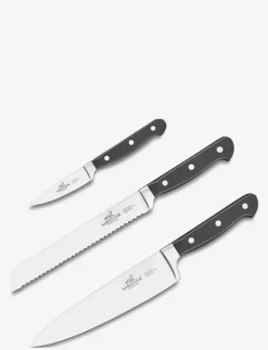Lion Sabatier Knivset Pluton 3 delar Stål/Svart - Knivset STEEL/BLACK